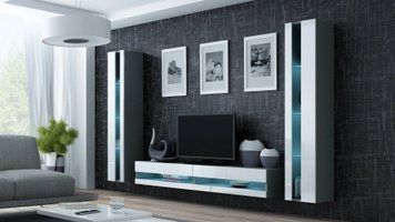 Модульна стінка Zigo New lll сірий / білий 59780 фото