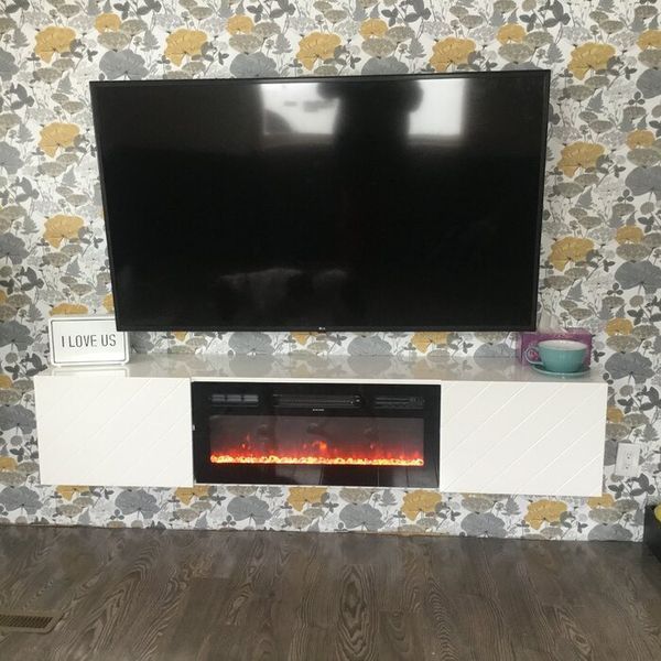 Навівсна тумба під ТВ Pinito біла 59013 фото