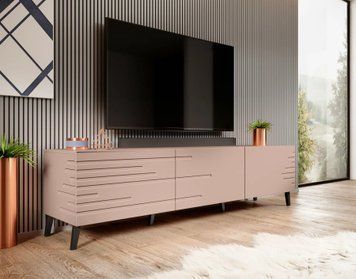Тумба под телевизор Doppo 3D розовый 59034 фото