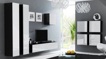 Модульная стенка Zigo XXIV черный / белый  59922 фото